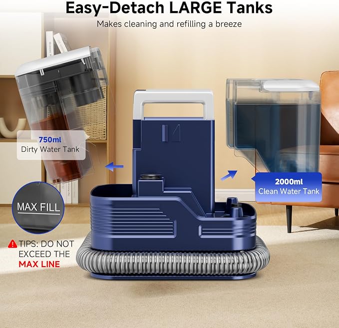 Portable Carpet Cleaner & Upholstery Cleaner Machine - Image 8