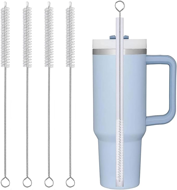 Straw Cleaner Brush Extra Long 12 Inch，Straw Brush Cleaner Stainless Steel by AFUUFA