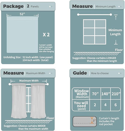 BGment 100% Blackout Curtains for Bedroom 84 Inch Length 2 Panels, Thermal Insulated Room Darkening Curtains Rod Pocket Soundproof Bedroom Living Room Window Curtains, Sand, Each 52 Inch Wide