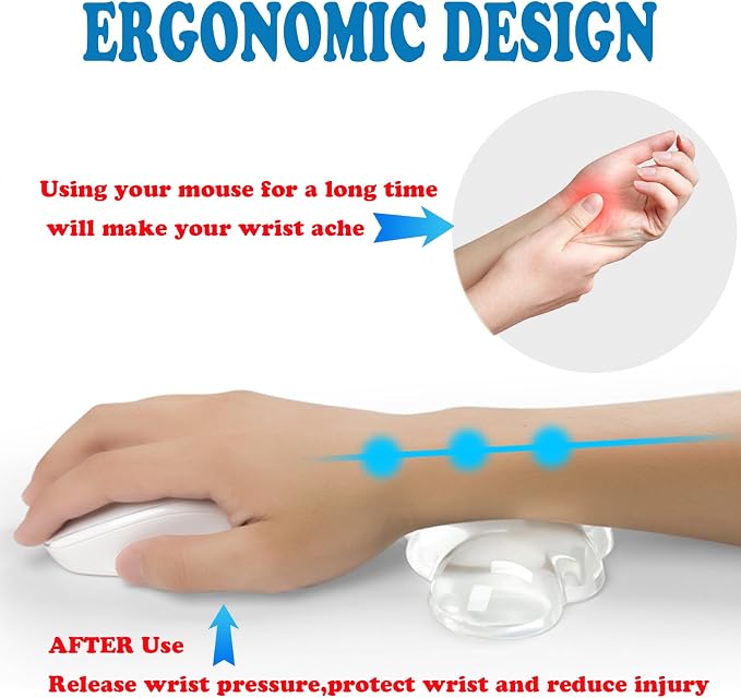 Gel Cloud Mouse Wrist Rest, Ergonomic Wrist Support and Arm Support Keyboard - Image 2