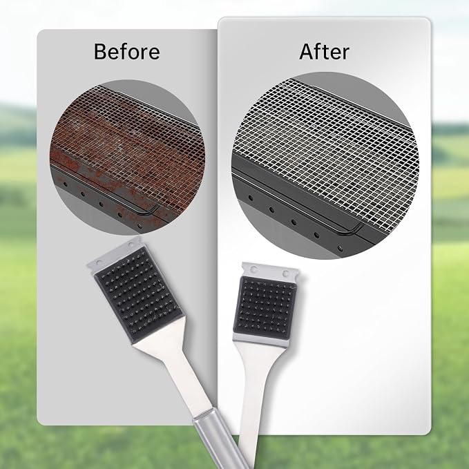2 Pack Grill Brush and Scraper, 16.5” & 14” Wire BBQ Grill Brush - Image 6