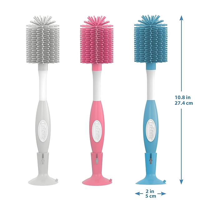 Dr. Brown's Soft Touch No Scratch Baby Bottle Cleaning Brush, Nipple Cleaner - Image 9