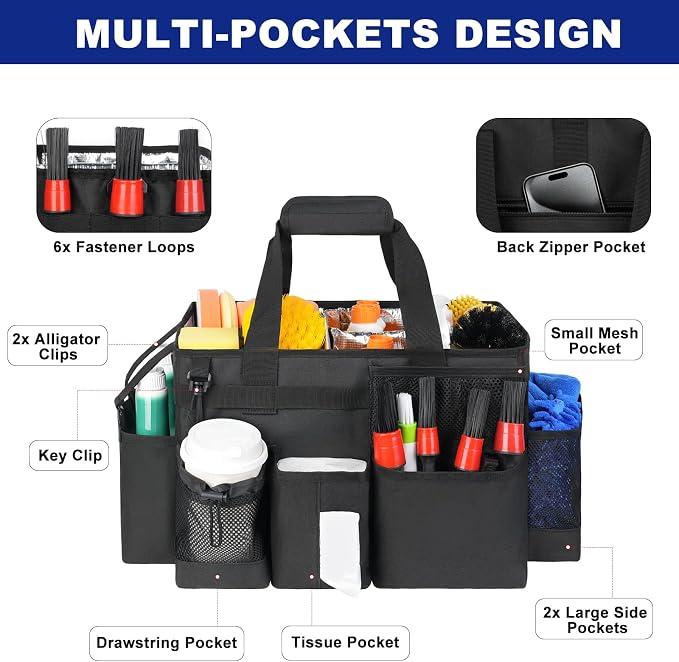 Wearable Detailing Caddy, Car Care Carrying Bag - Image 3