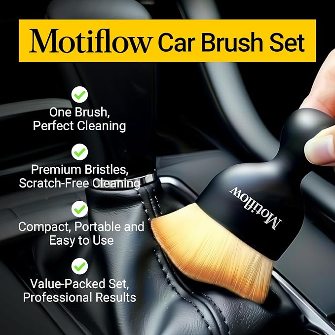 2 PCS Car Interior Detailing Brush, Car Detailing Supplies Soft Bristle - Image 2