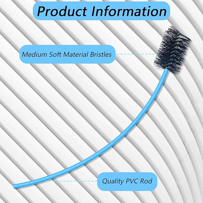 2 PCS Condensate Flexible Drain Brush, 15.7 in Nylon and PVC Drain Line - Image 3