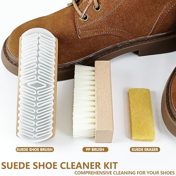 3Pcs Suede Shoe Brush and Eraser Suede Nubuck Cleaning Brush - Image 2