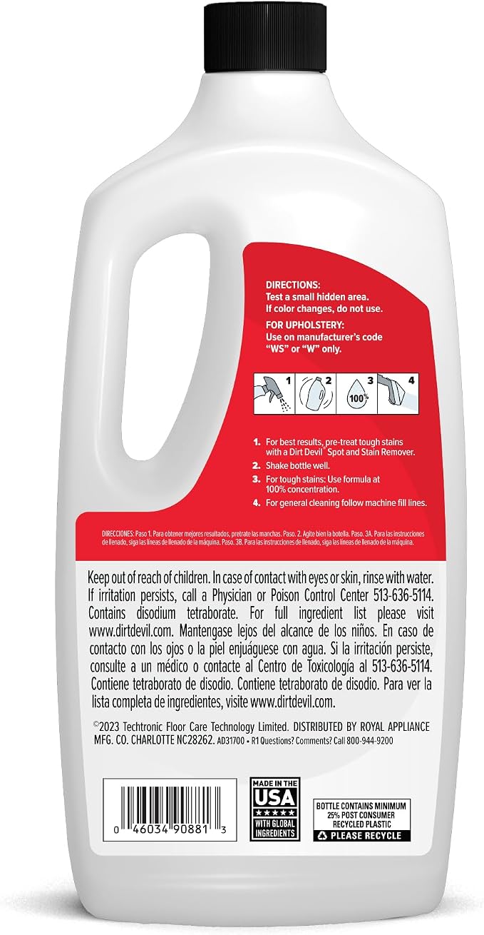 Dirt Devil Pet Portable Spot Cleaner Solution, 32 oz., Fresh Blossom Scent - Image 2