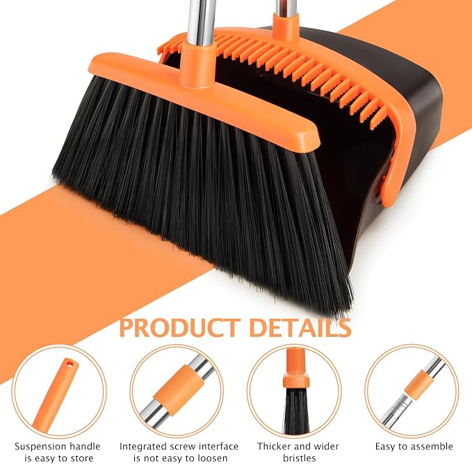 2-Pack Broom and Dustpan Set - Image 7
