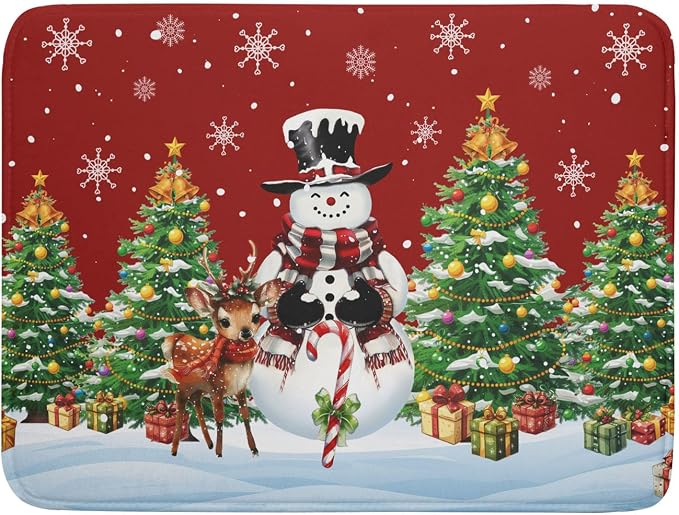 Christmas Snowman Dish Drying Mat by Sweetshow