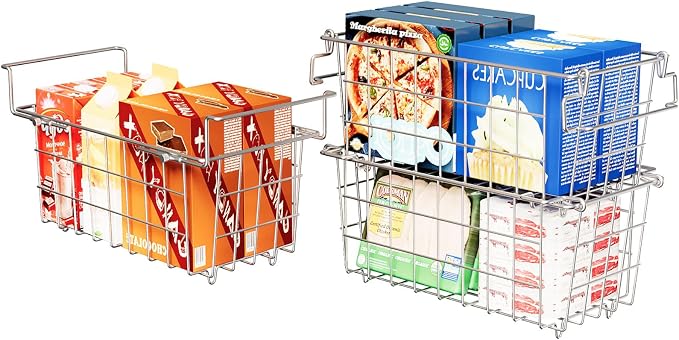 3Pack Adjustable Freezer Organizer Bins by Suzlon