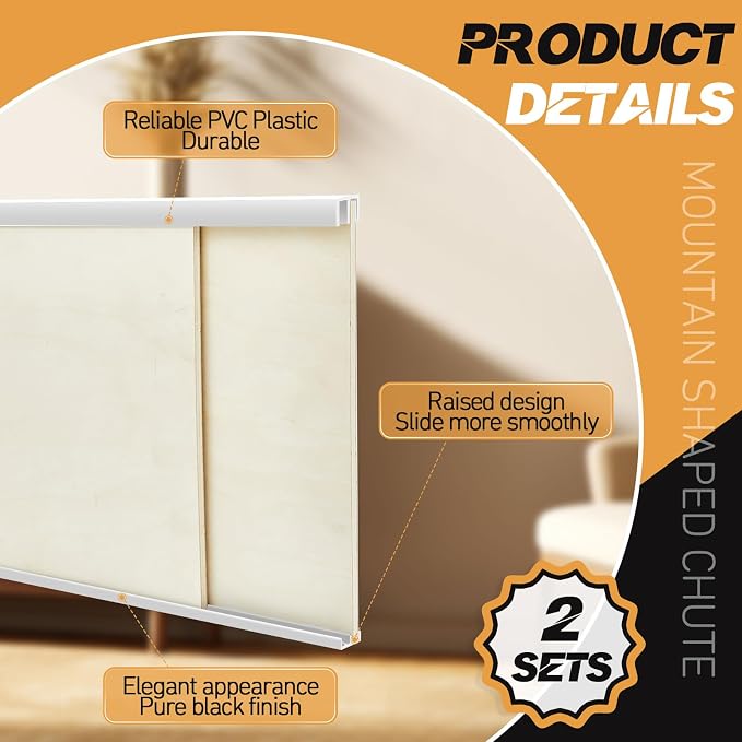 Landical 2 Sets Plastic Sliding Door Track Set - Image 3