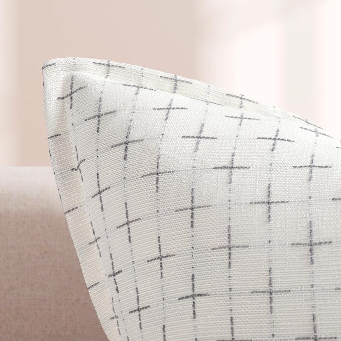 ZWJD Pillow Covers 22x22 Set of 2 Soft Polyester Textured Pillow Covers - Image 2