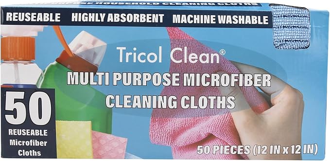 Tricol Clean Profesional Resuable Lint Free Microfiber Edgeless Cleaning Cloth - Image 8