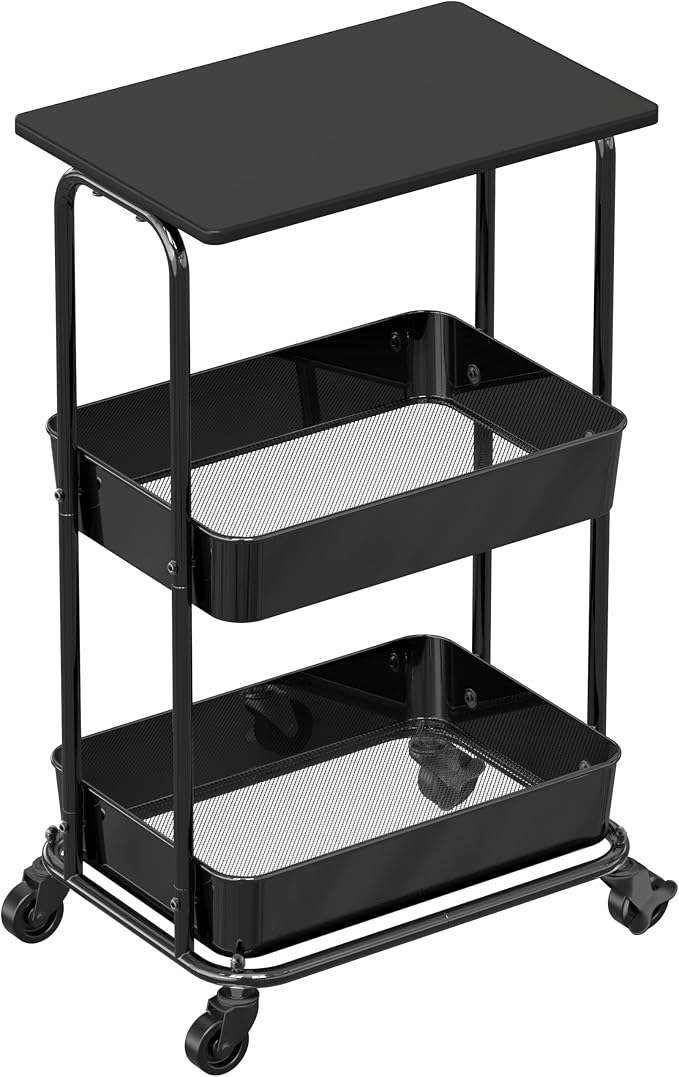 Simple Houseware 2-Tier Rolling Utility Cart by SimpleHouseware