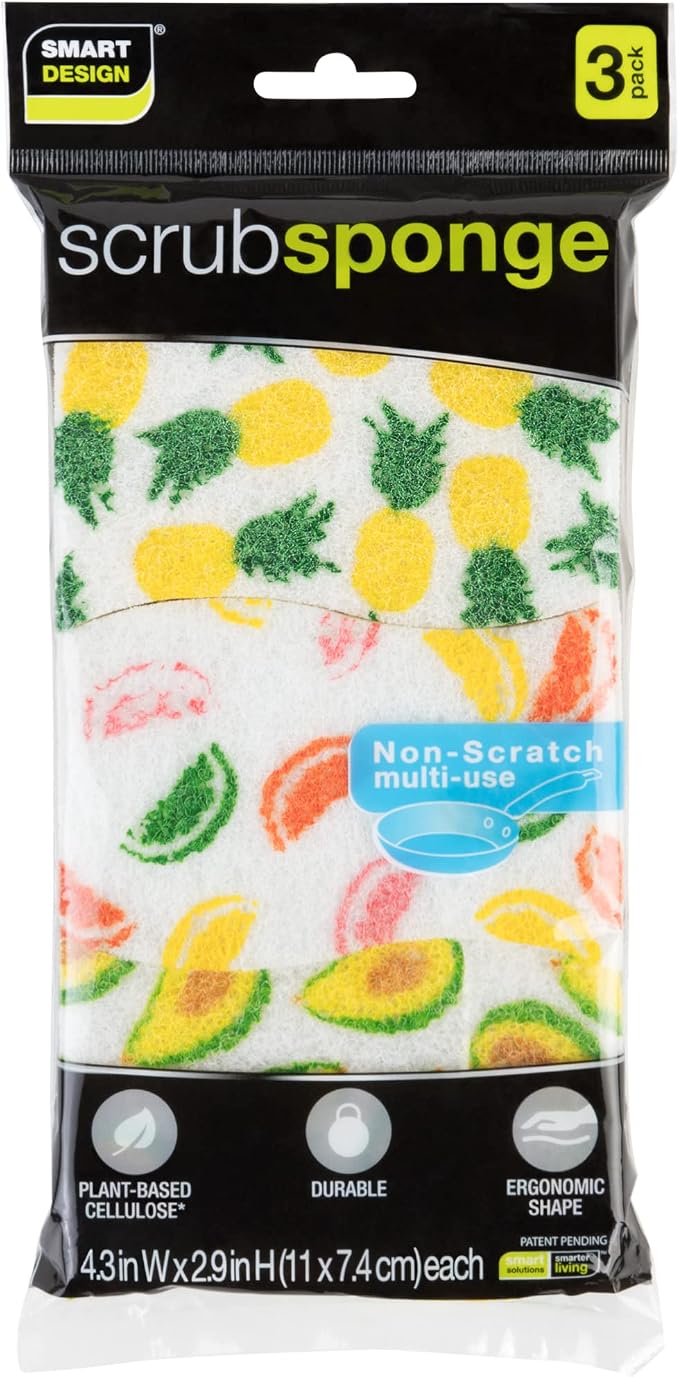Smart Design Non-Scratch Cellulose Smart Scrub Sponge - Image 4