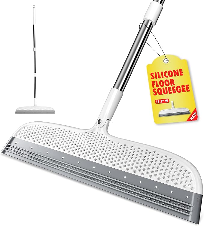 Silicone Floor Squeegee, 180° Rotating Air Broom, Squeegee by Unknown