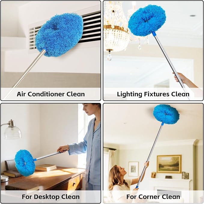 DRQ Ceiling Fan Cleaner Duster, Reusable Microfiber Duster - Image 6