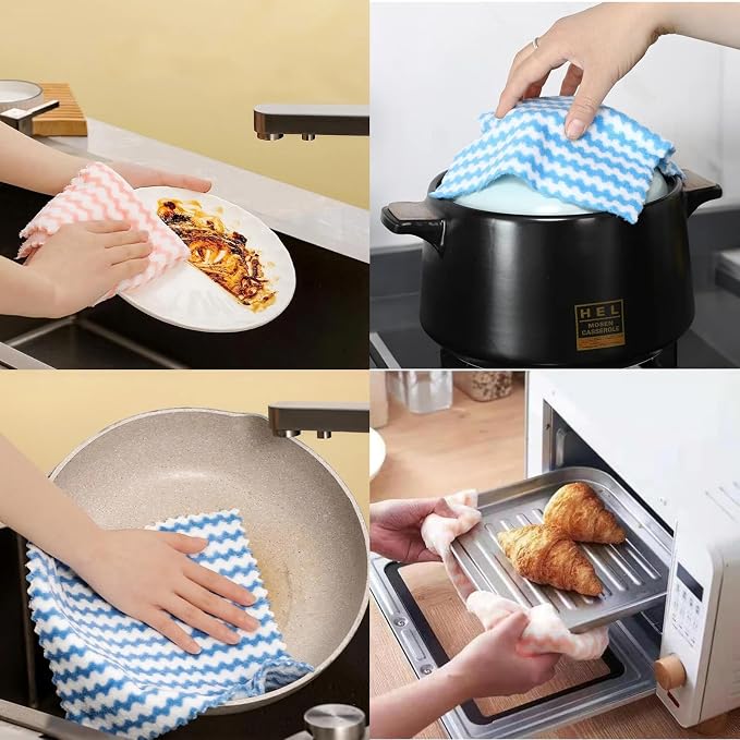 21 Pack Kitchen Towels Dish Towels Microfiber Cleaning Cloths – Ultra-Soft - Image 4
