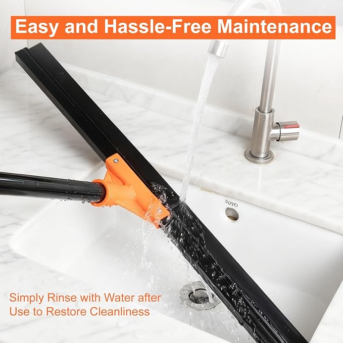 Heavy Duty Floor Squeegee for Concrete Tile Cleaning, Commercial Scrubber Mop - Image 7