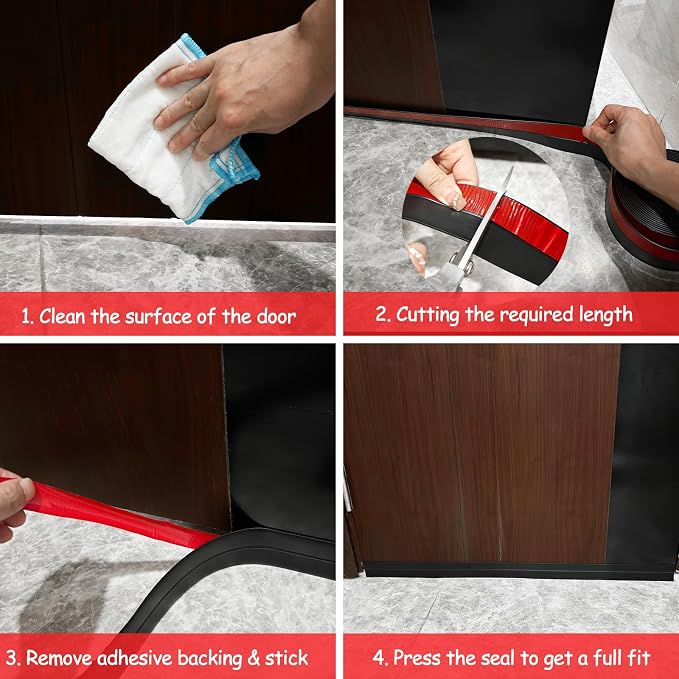 Silicone Weather Stripping, Door Draft Stopper Window Seal Strip - Image 5