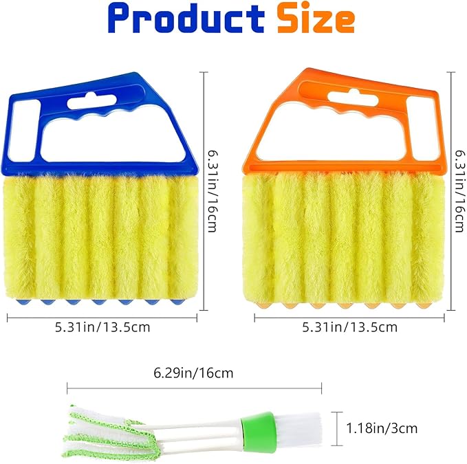 4Pcs Window Venetian Blind Cleaner Duster Tool, Venetian Washable Mini Handheld - Image 2