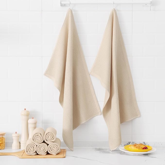 Kitinjoy 100% Cotton Waffle Weave Kitchen Towels - Image 6