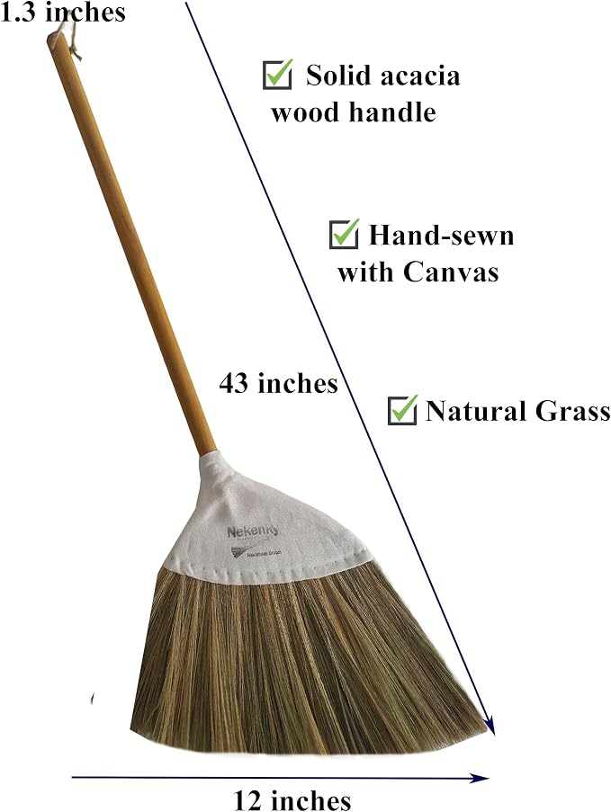 Traditional Vietnamese Handmade Broom, 42 inches Long. - Image 2