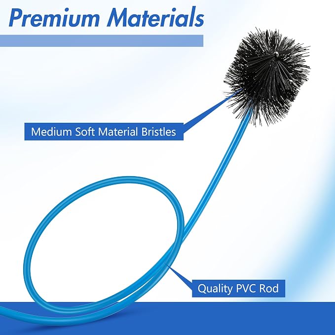 3 Pcs Condensate Trap Flexible Drain Brush, 48 Inch AC Drain Line Cleaning Brush - Image 3