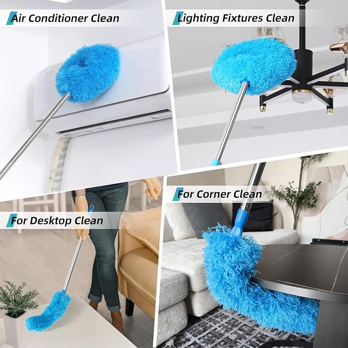 DRQ Ceiling Fan Cleaner Duster, 2 Pack Reusable Microfiber Duster - Image 6