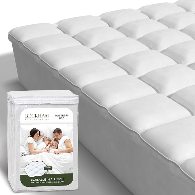Beckham Hotel Collection Twin Size Hybrid Mattress Pad & Protector by BeckhamHotelCollection