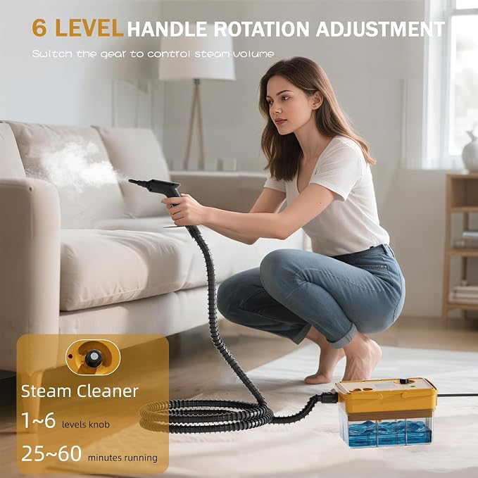 Handheld Steam Cleaner 2500W, 10s Fast Heat-Up & 50.73OZ Large Tank, - Image 2
