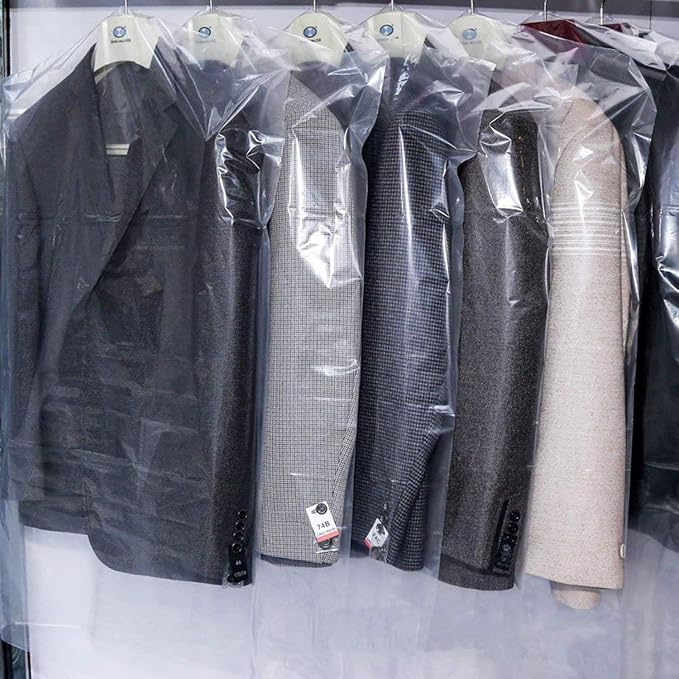 30 PCS Dry Cleaner Bags Plastic Clear 35.4 Inches Can be Hung Transparent - Image 6