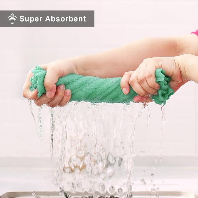 Homaxy 12 Pack Dish Towels for Kitchen, Super Soft and Absorbent Coral Velvet - Image 3