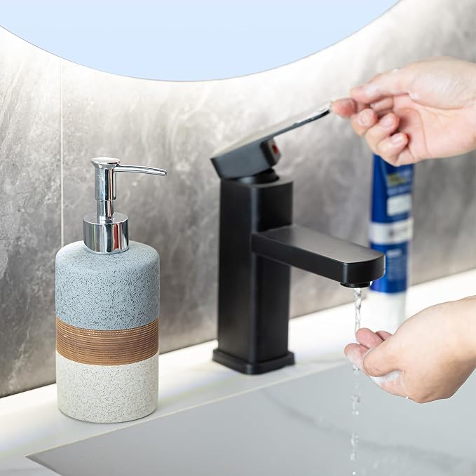 Ceramic Soap Dispenser Set for Hand Soap, Dish Soap, Conditioner, Bathroom & - Image 6