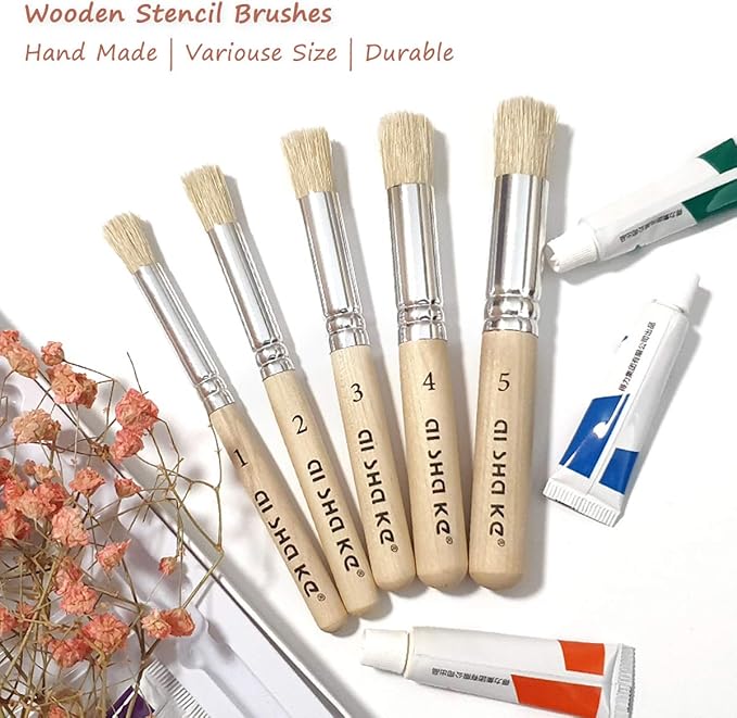 Auhoahsil Stencil Brushes Set, Stencil Projects, Card Making, Crafts and - Image 3