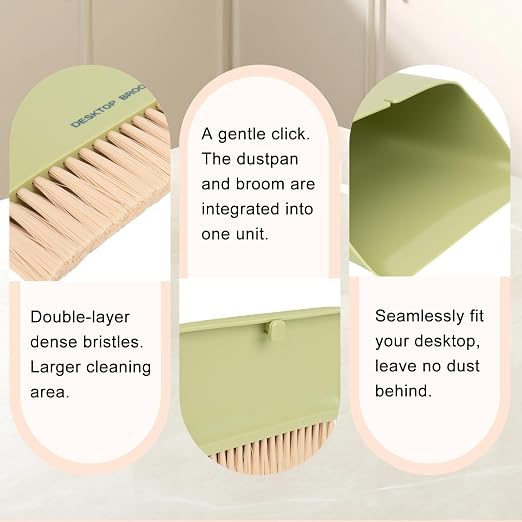 Mini Trash Can Broom Dustpan: Small Hanging Garbage Lint Bin - Image 5