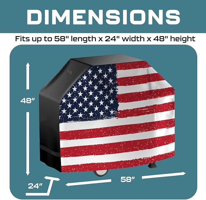 Grill Cover for Outdoor Grill 58 Inch, Heavy Duty Waterproof BBQ Gas Grill - Image 2
