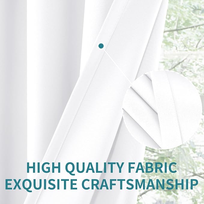 BGment White Curtains 36 Inches Length - Image 4