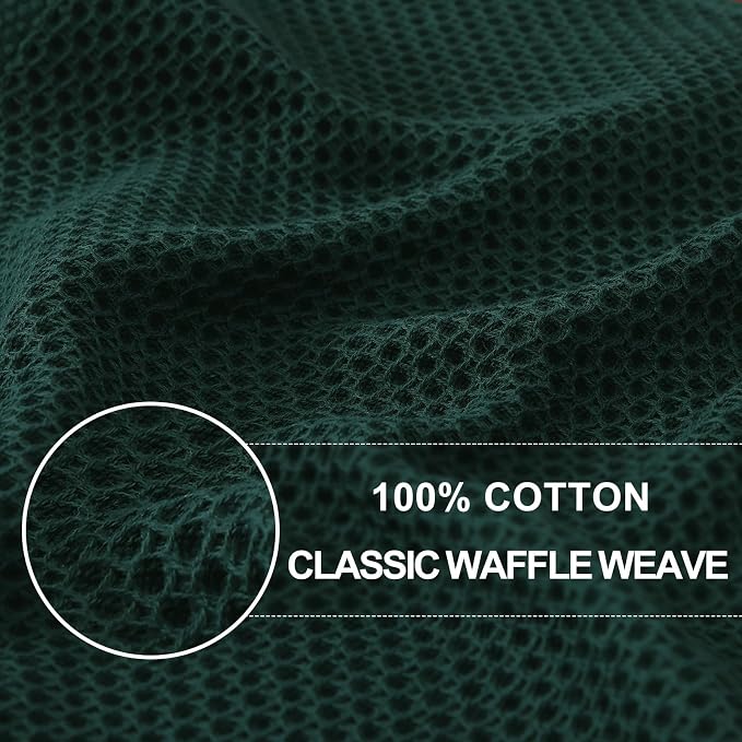 Homaxy 100% Cotton Waffle Weave Kitchen Towels, Quick Drying Cleaning Towels - Image 2