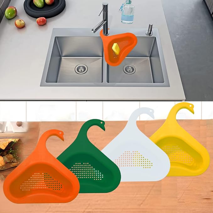 Kitchen sink drain basket swan drain rack, swan drain basket - Image 2