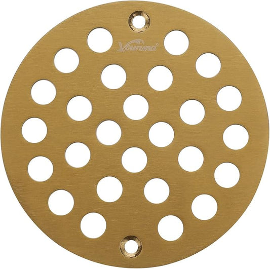 4-Inch Screw-in Shower Strainer Drain Cover Replacement Floor Strainer by vouruna
