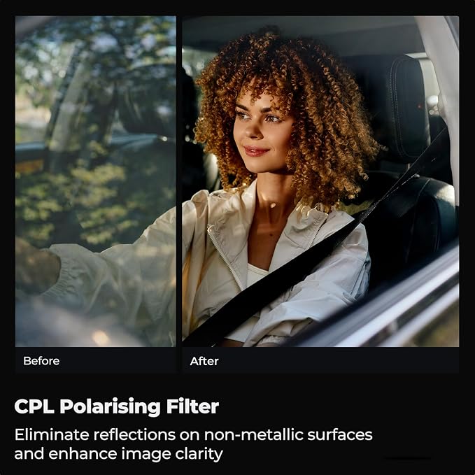 K&F CONCEPT 72mm Circular Polarizer Filter - Image 3