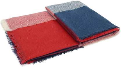 American Trends Women's Cozy Warm Winter Fall Blanket Scarf Stylish Soft Chunky Checked Giant Scarves Shawls
