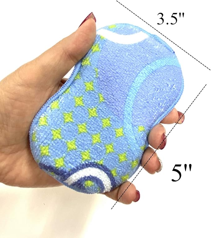 Microfiber Double Sided Scrub & Wipe Sponge Pad - Image 4