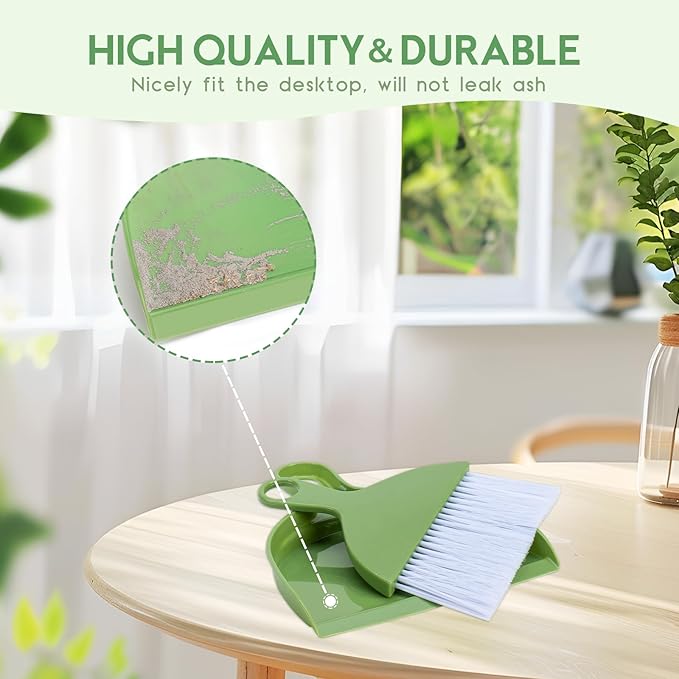 THINKLEARN 2PCS Small Broom and Dustpan Set, Mini Dust Pan and Brush, Hand Whisk - Image 5