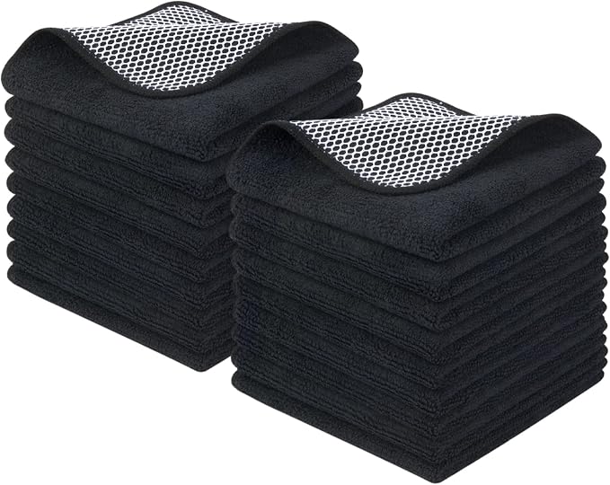 KinHwa Kitchen Washcloths for Dishes Absorbent Microfiber Dish Cloths Quick Dry by KinHwa
