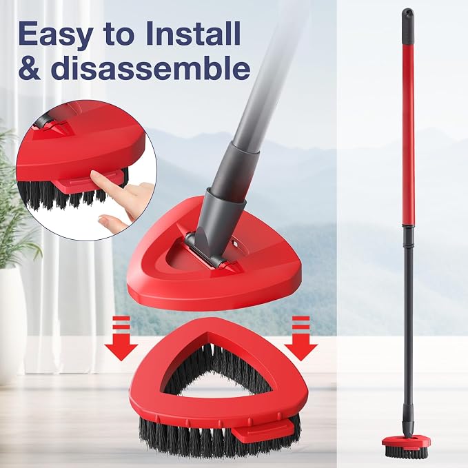 2 Pack 2-Tank Spin Mop Scrub Brush Head Replacement - Image 4