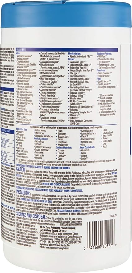 Clorox Healthcare Bleach Germicidal Wipes - Image 2