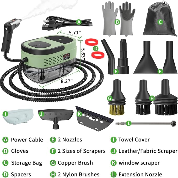Handheld Steam Cleaner for Home, 2500W High Temperature Pressurized Machine - Image 2