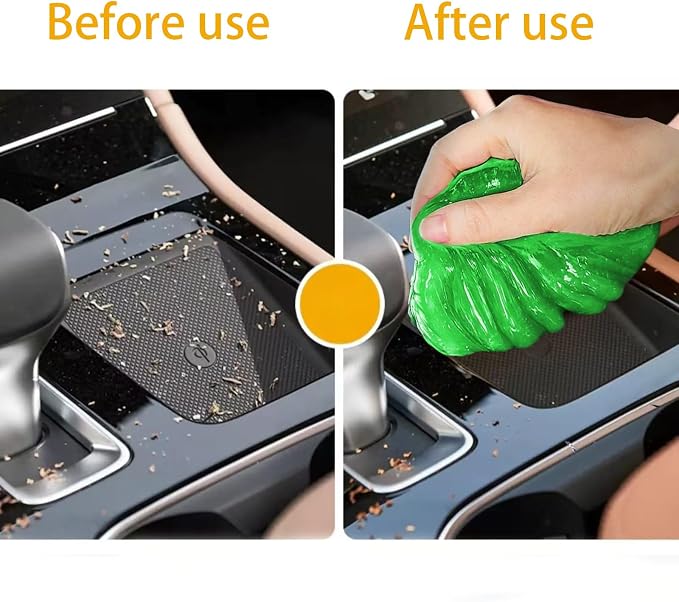Car Cleaning Gel, 2 Pack Green Car Cleaning Putty, Reusable Car Interior Air - Image 2